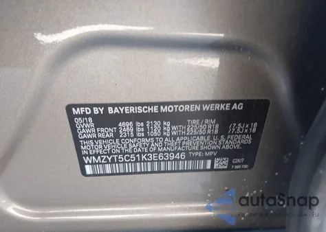 2019 Mini Countryman Cooper S из США, поврежденный, VIN WMZYT5C51K3E63946